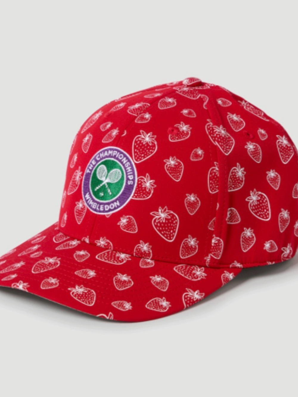 Wimbledon Red Strawberry-Print Baseball Cap